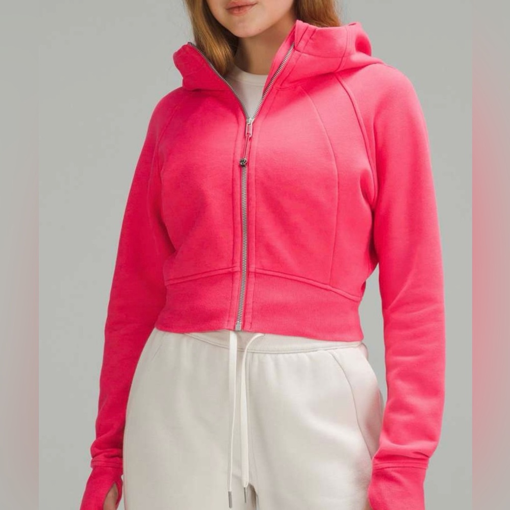 Lululemon Scuba Full-Zip Cropped Hoodie Lip gloss 8
